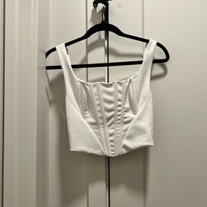 White corset top